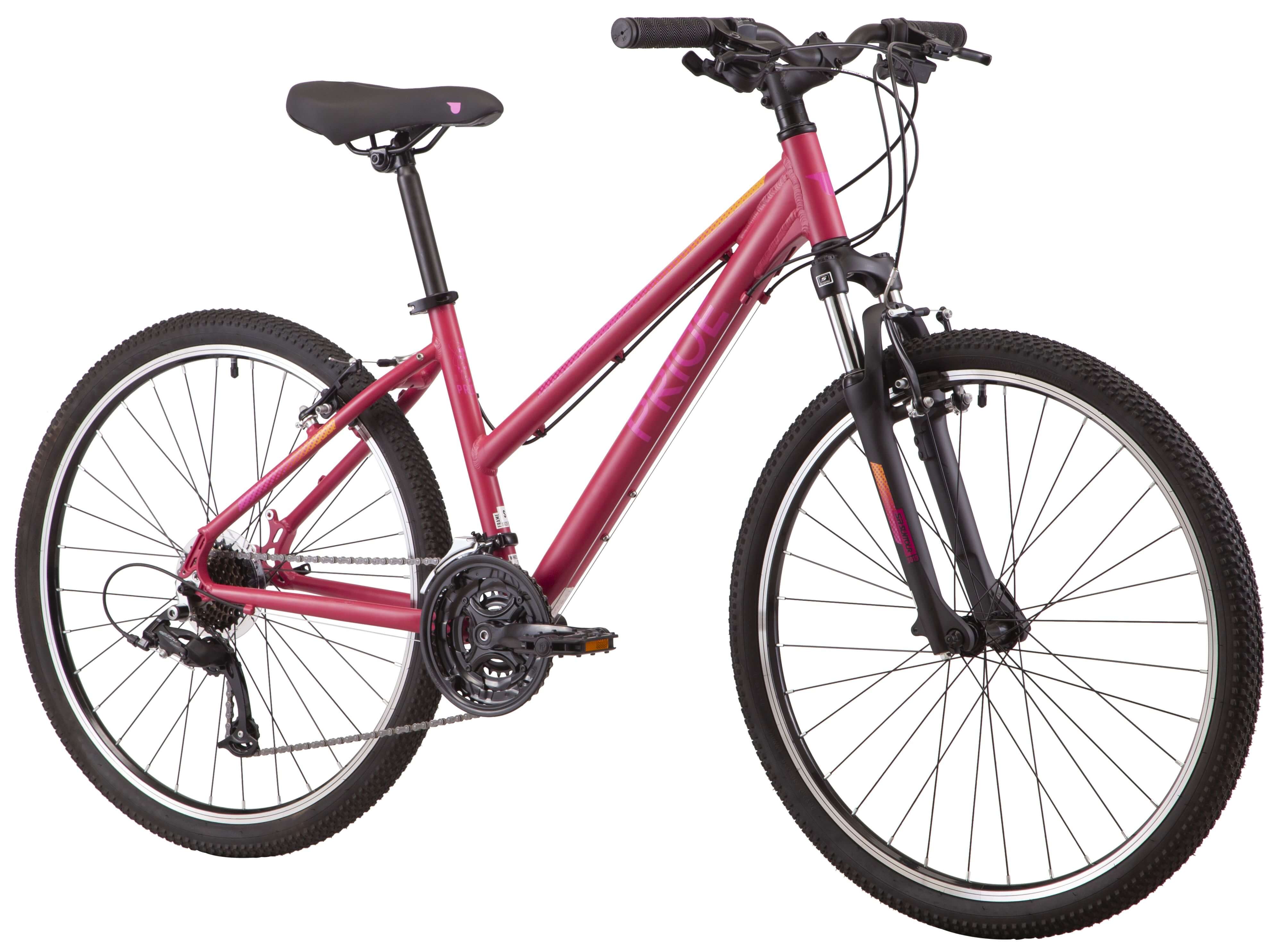 Велосипед 26" Pride STELLA 6.1 рама - M 2023 бордовий (задній і передній перемикачі та манетка - MICROSHIFT) Фото 2