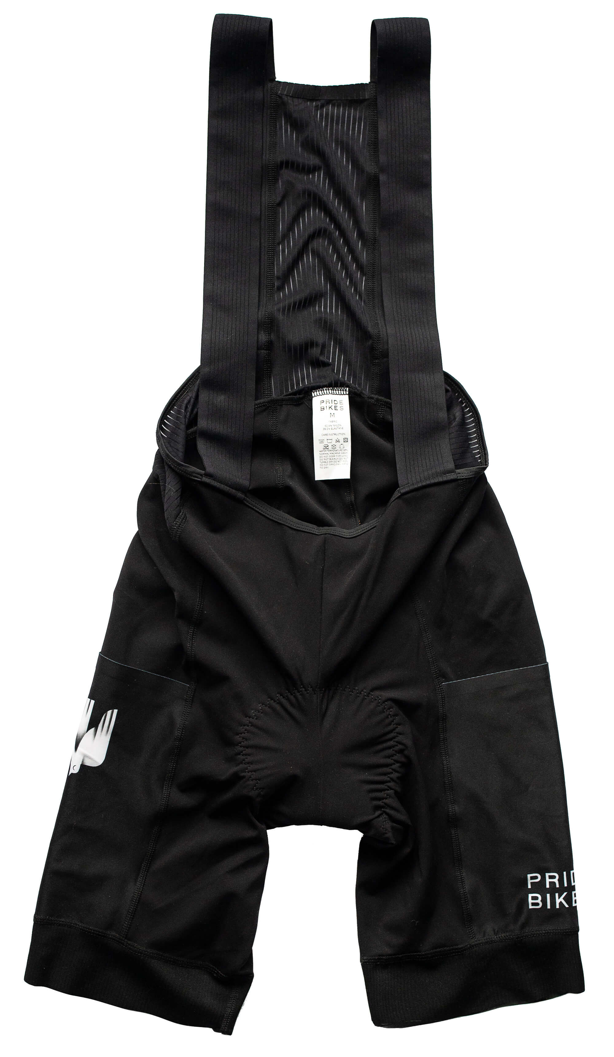 Велотрусы Pride, на лямках, памперс, черные, M Фото