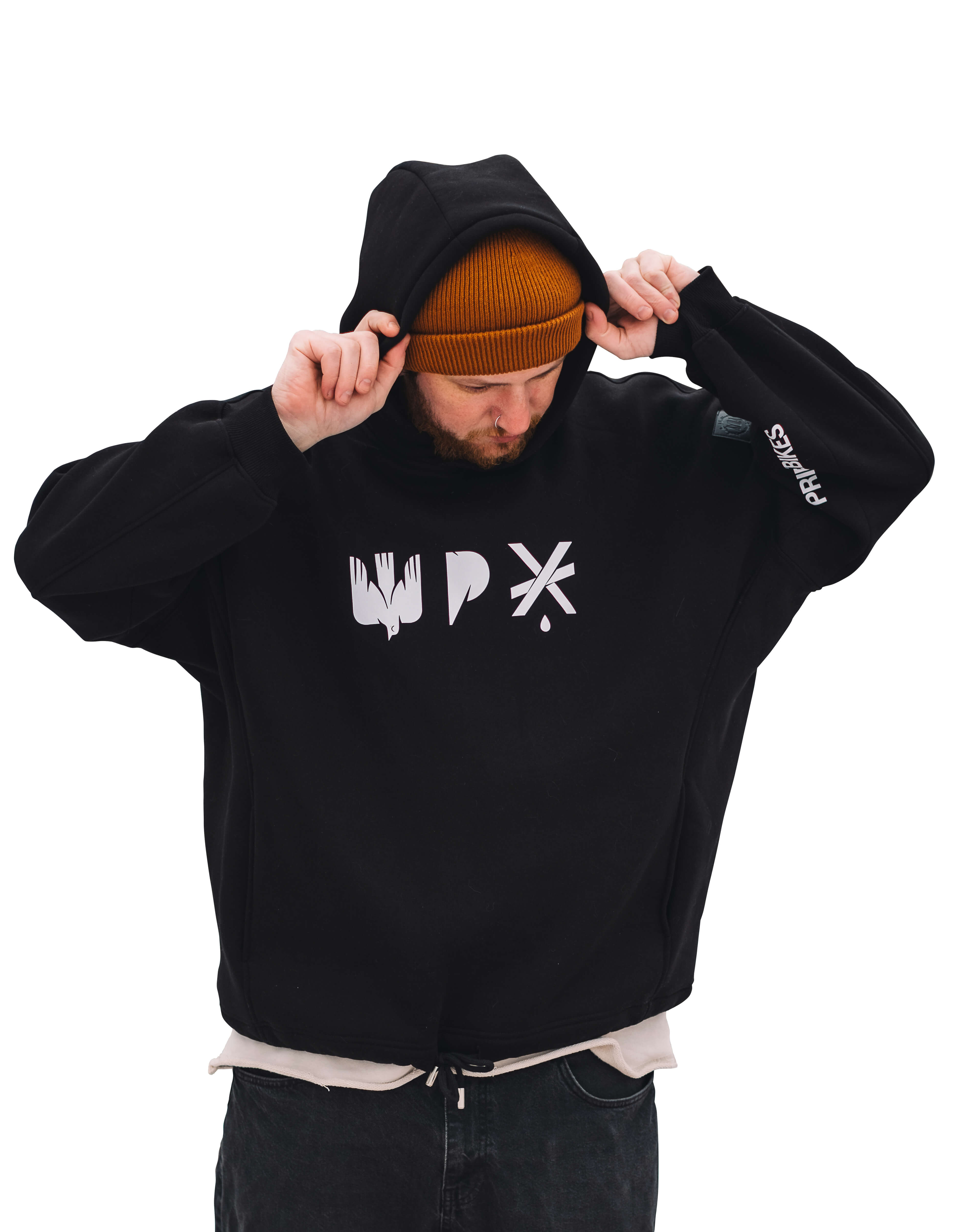 Худи Pride Bikes черный с белым принтом Photo 2