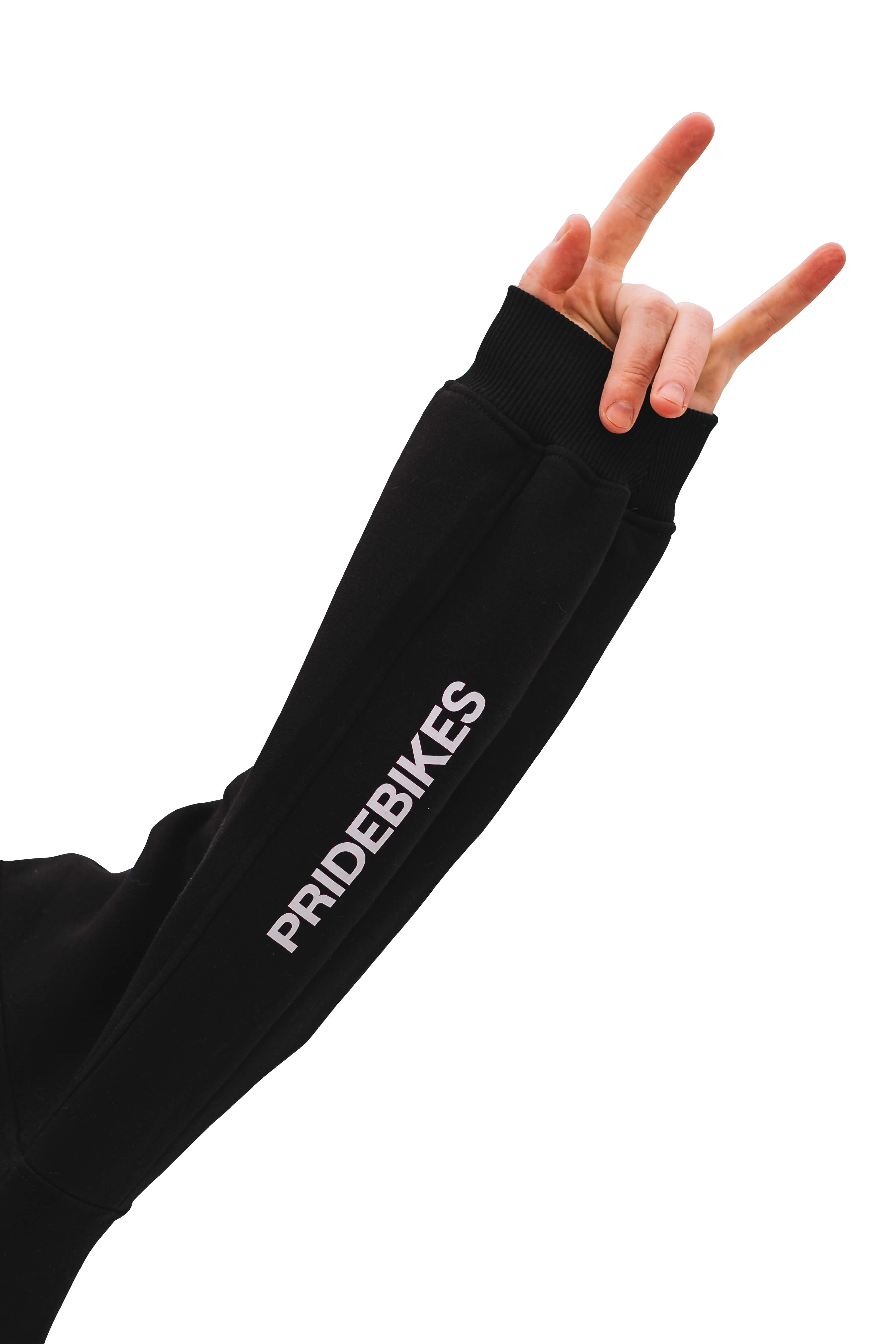 Худи Pride Bikes черный с белым принтом Photo 3