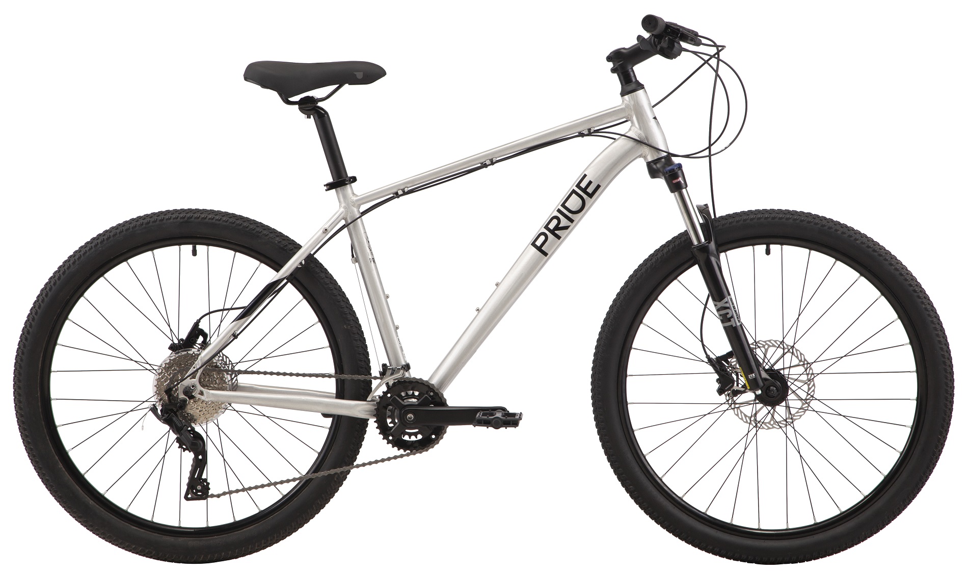 Велосипед 27,5" Pride MARVEL 7.3 рама - M 2023 сірий (гальма SRAM, задній перемикач і манетка - MICROSHIFT) Фото