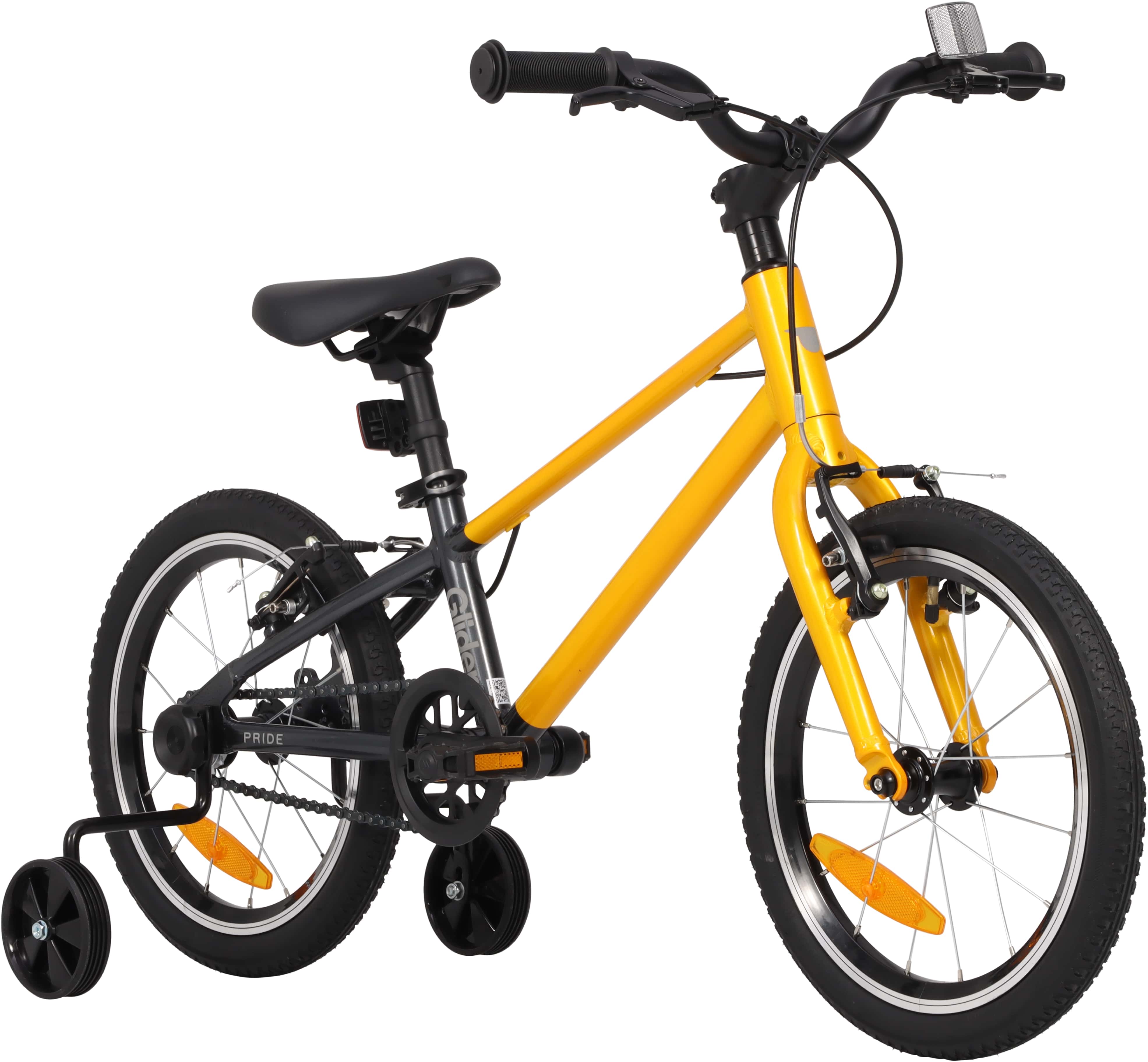 Велосипед 16" Pride GLIDER 16 2025 жовтий Фото 2