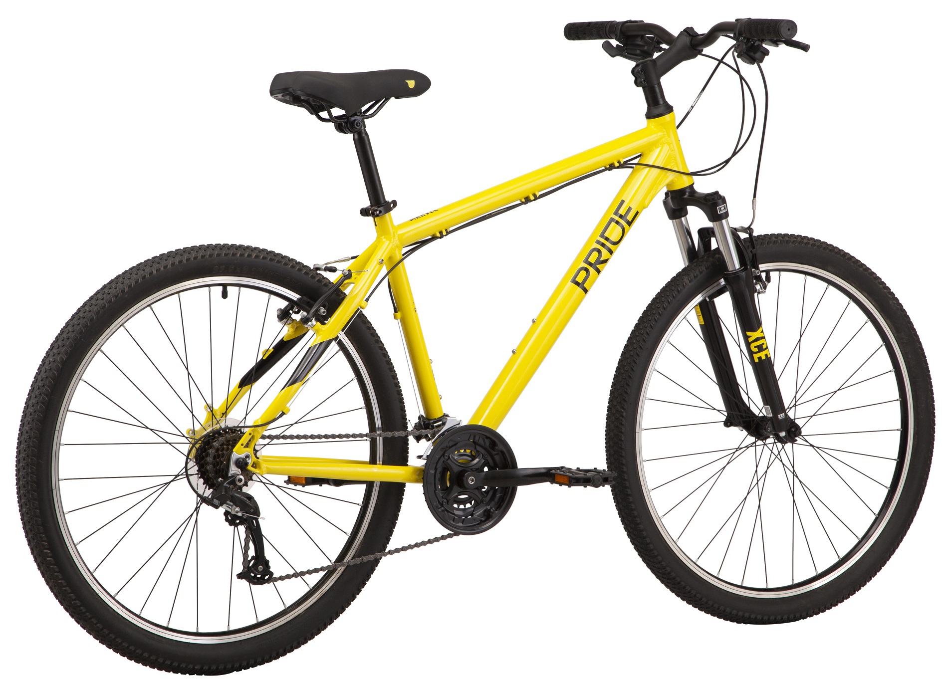 Велосипед 27,5" Pride MARVEL 7.1 рама - L 2022 жовтий (задній та передній перемикачі та манетка - MICROSHIFT) Фото 3