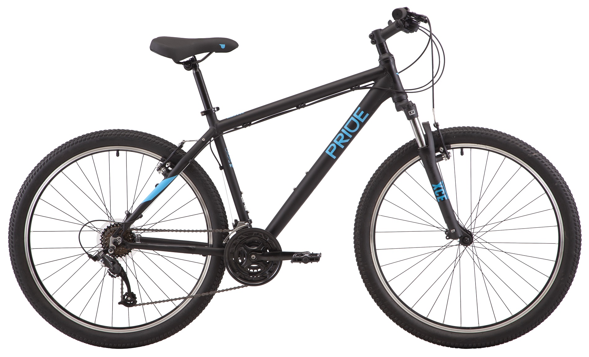 Велосипед 27,5" Pride MARVEL 7.1 рама - L 2022 черный (задний и передний переключатели и манетка - MICROSHIFT) Фото