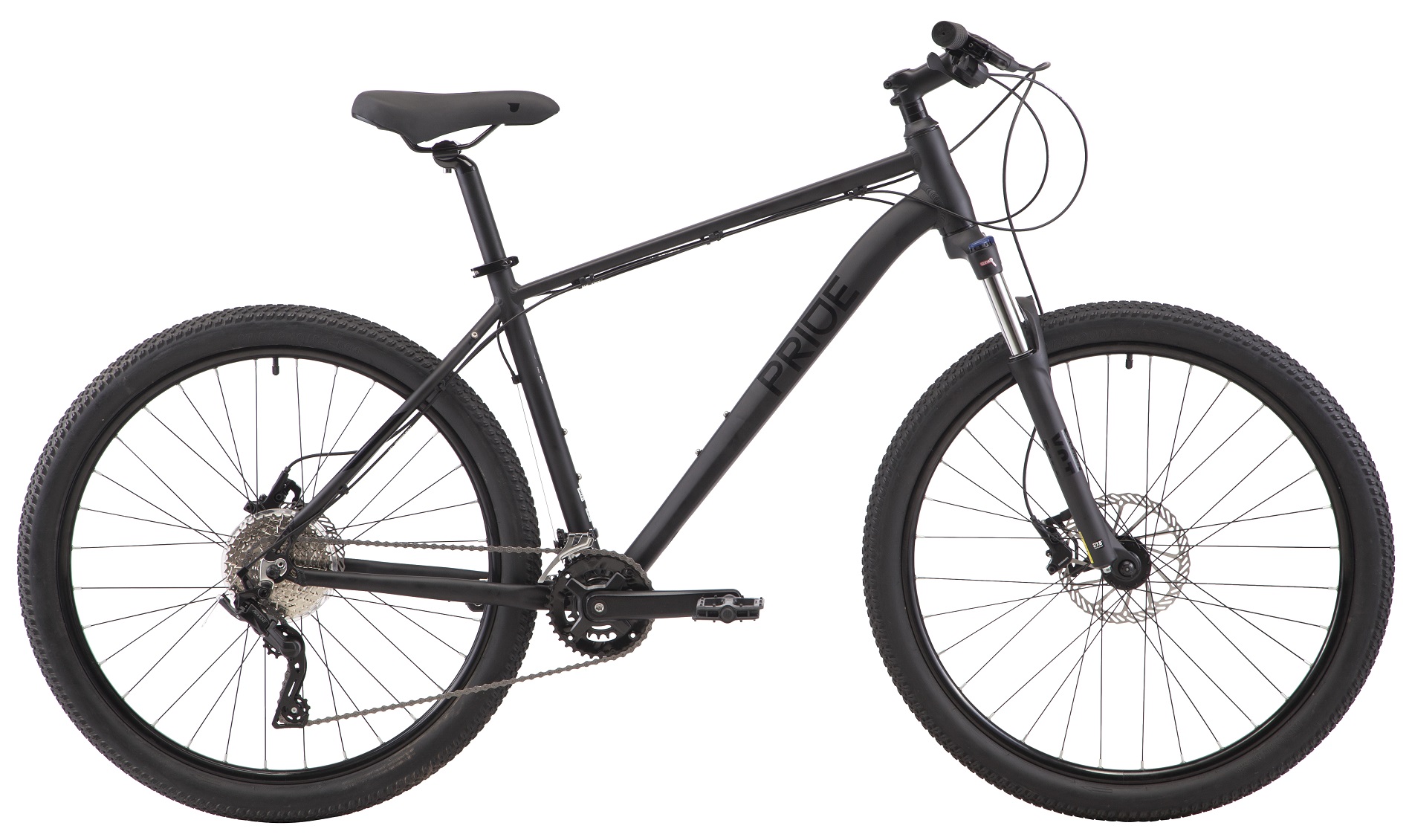 Велосипед 27,5" Pride MARVEL 7.3 рама - L 2023 чорний (гальма SRAM, задній перемикач і манетка - MICROSHIFT) Фото